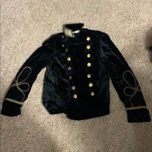 Velvet double breasted bomber jacket